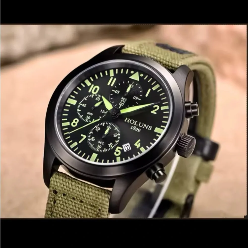 New Men’s Holuns Chronograph Military Watch